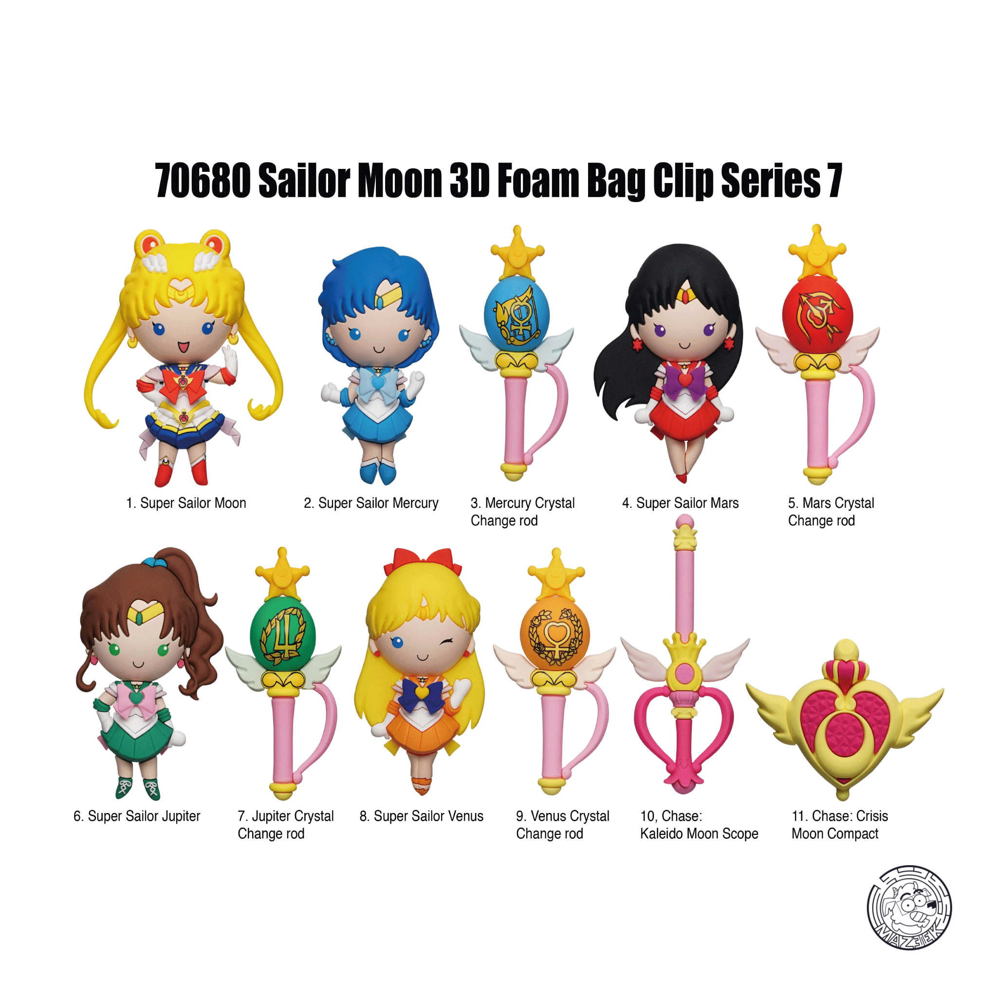 3D Foam Bag Clip - Sailor Moon - Series 7 (1 pz. random)