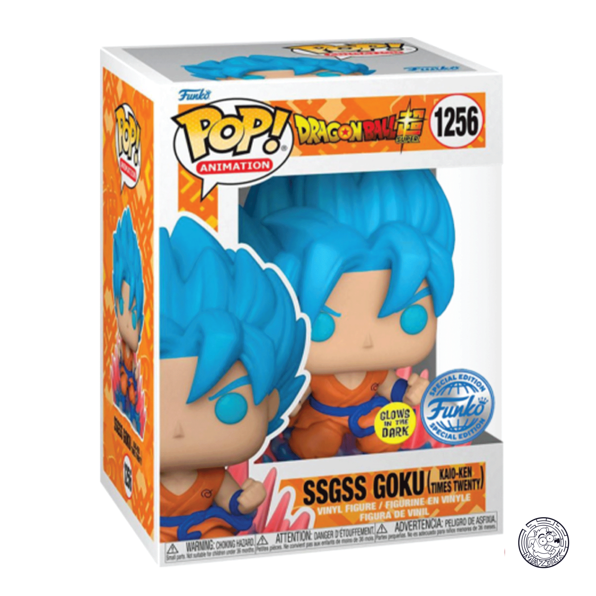 Funko POP! Dragon Ball Super: SSGSS Goku (Kaio-Ken Times Twenty) (GITD) 1256