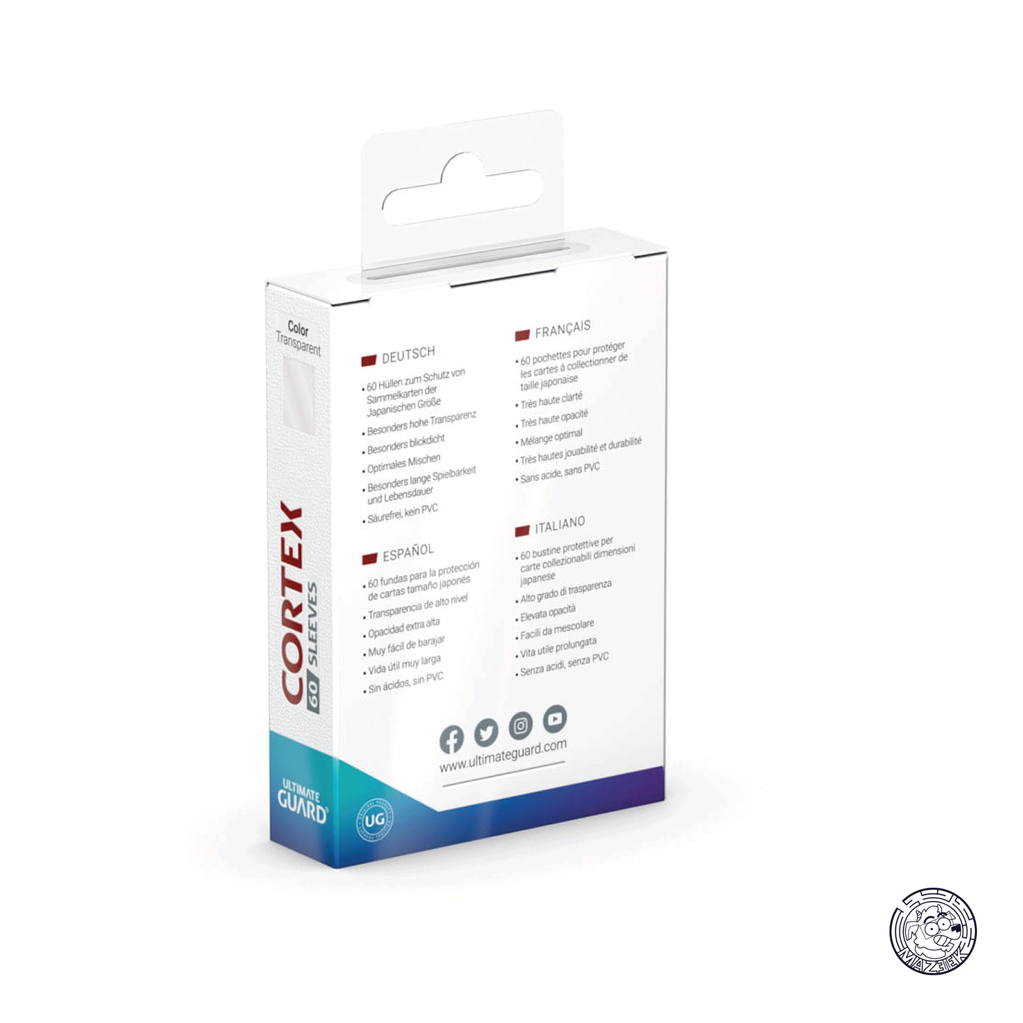 Ultimate Guard - 60 Sleeves Cortex: Japanese Size 62x89 mm (Transparent)