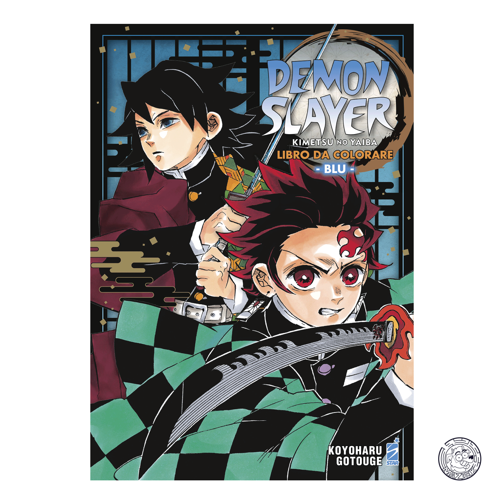 Demon Slayer - Kimetsu No Yaiba: Libro Da Colorare Blu