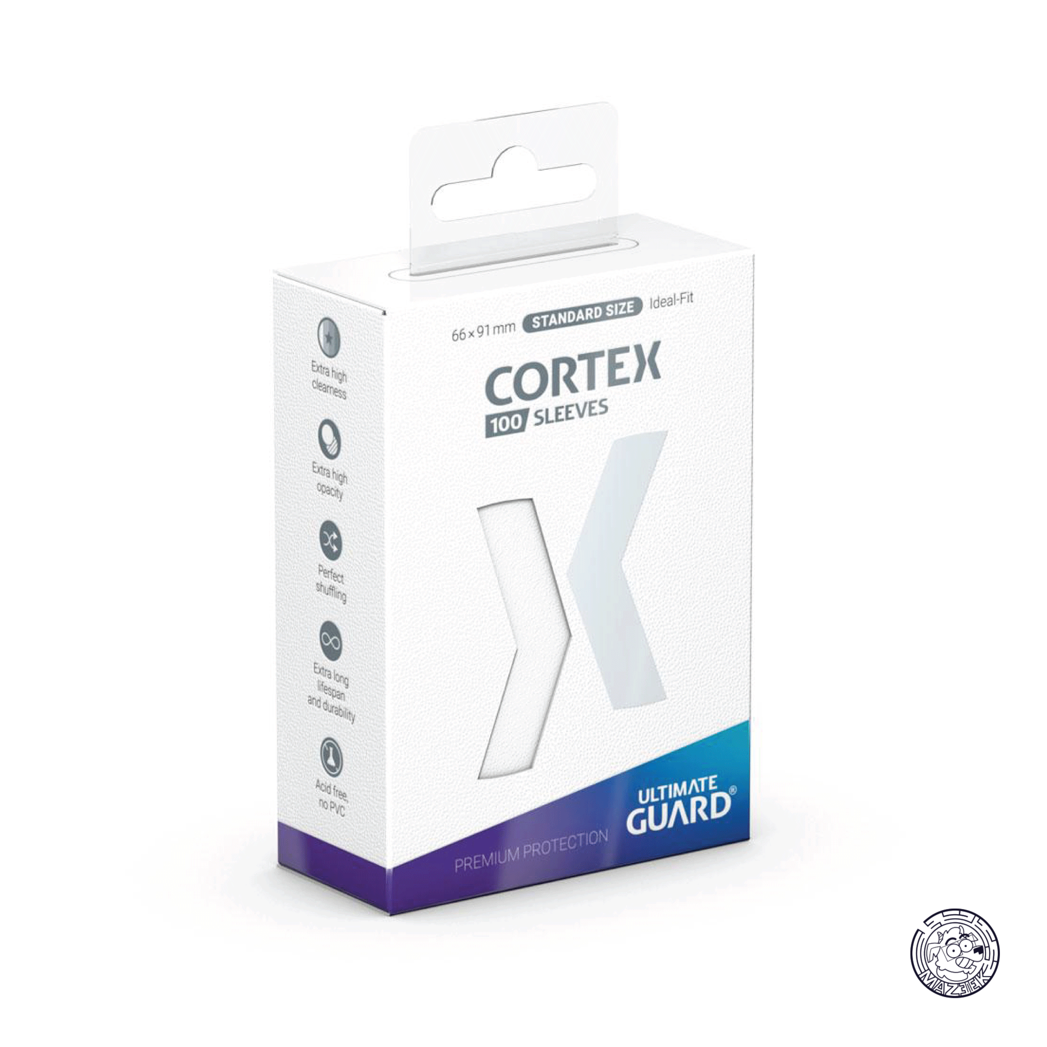 Ultimate Guard - 100 Sleeves Cortex: Standard Size 66x91 mm (White)