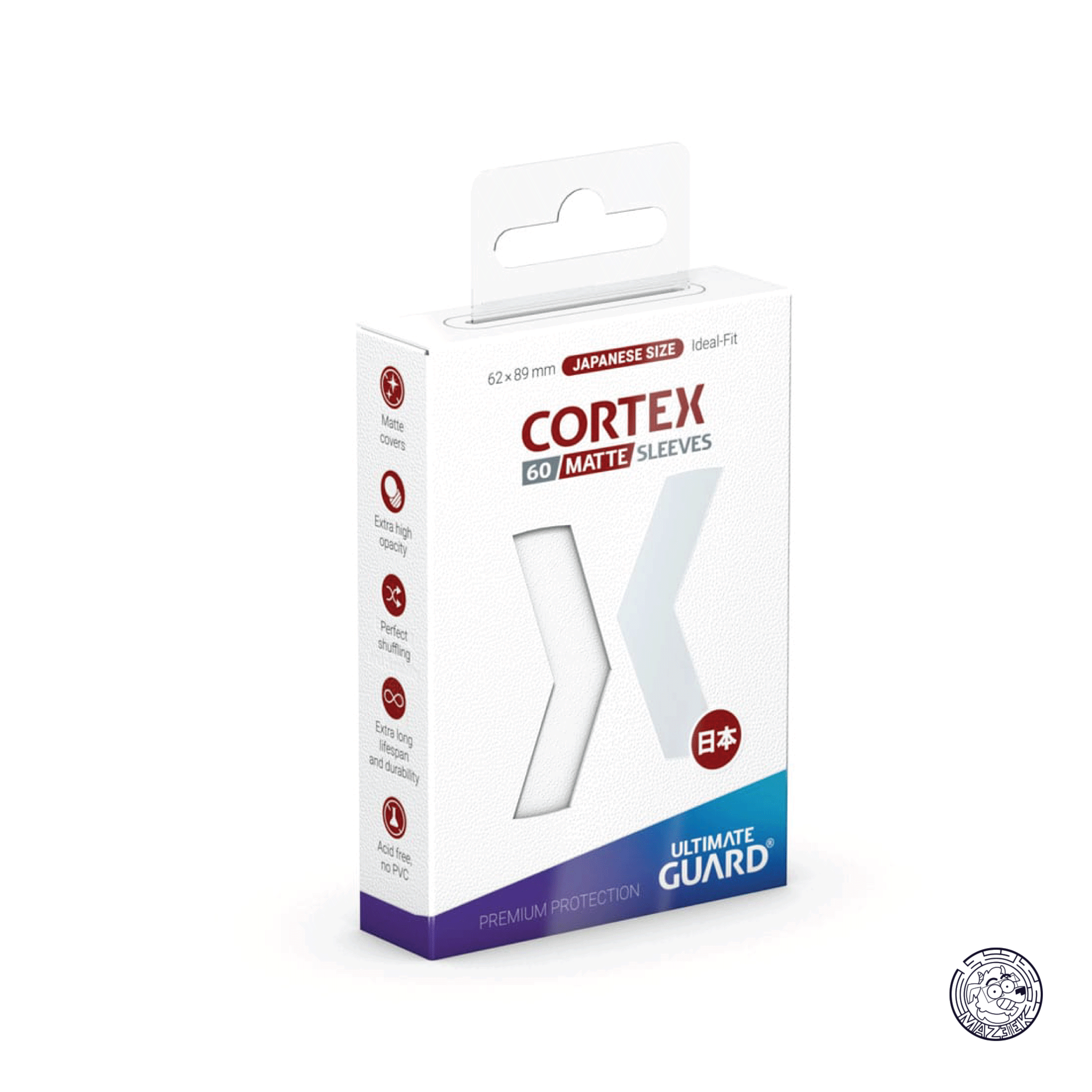 Ultimate Guard - 60 Sleeves Cortex Matte: Japanese Size 62x89 mm (White)