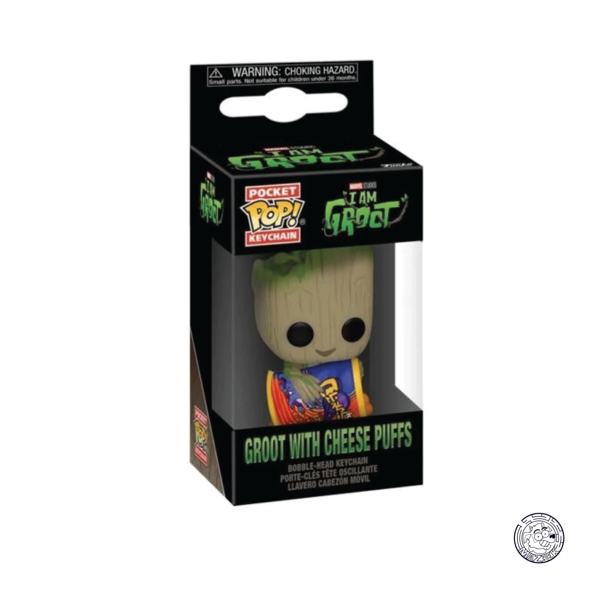 Pocket POP! Marvel Keychain - I Am Groot: Groot with Cheese Puffs