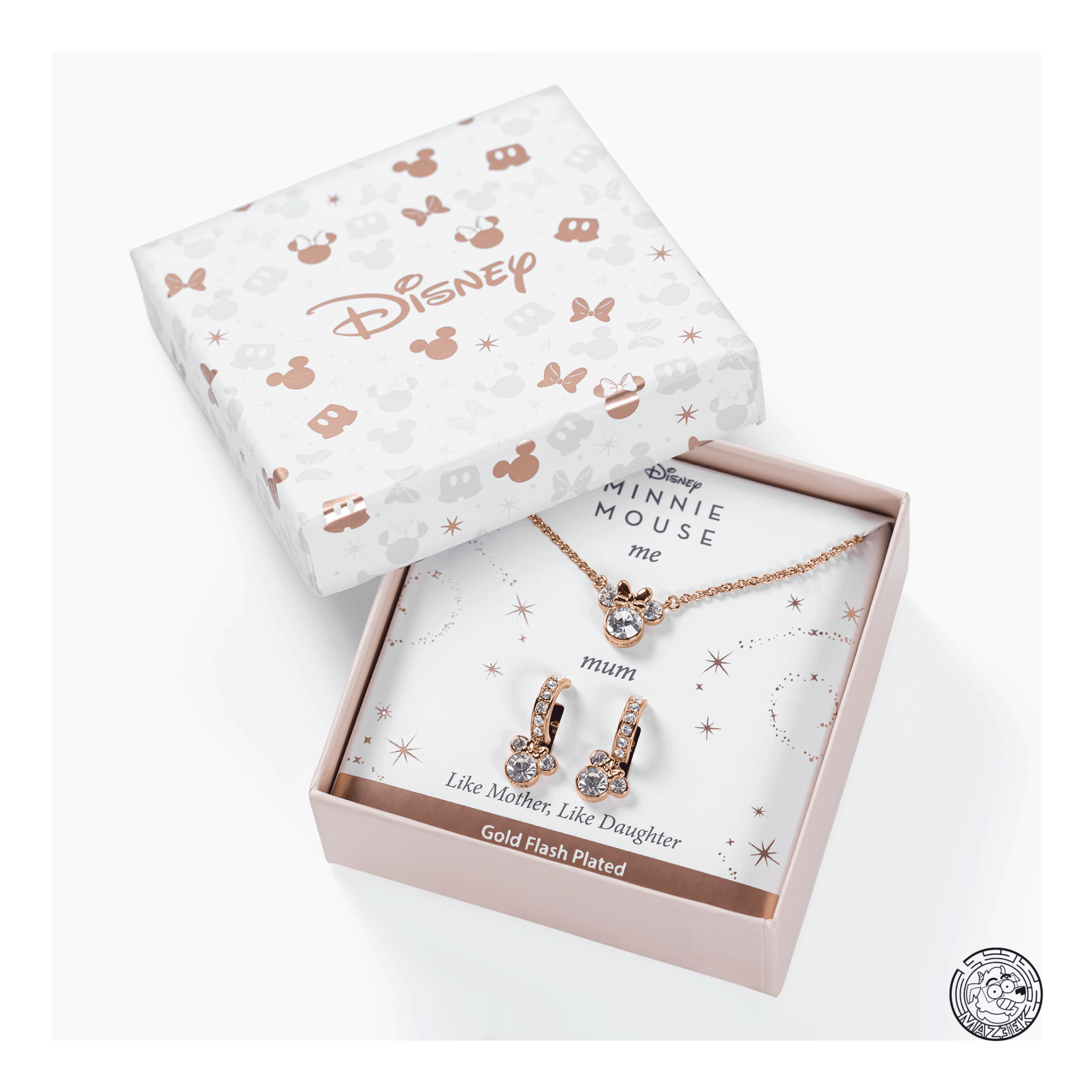 Gioielli - MINNIE -Mother & Daughter Set- Silver Brass Plated Necklace + Earrings