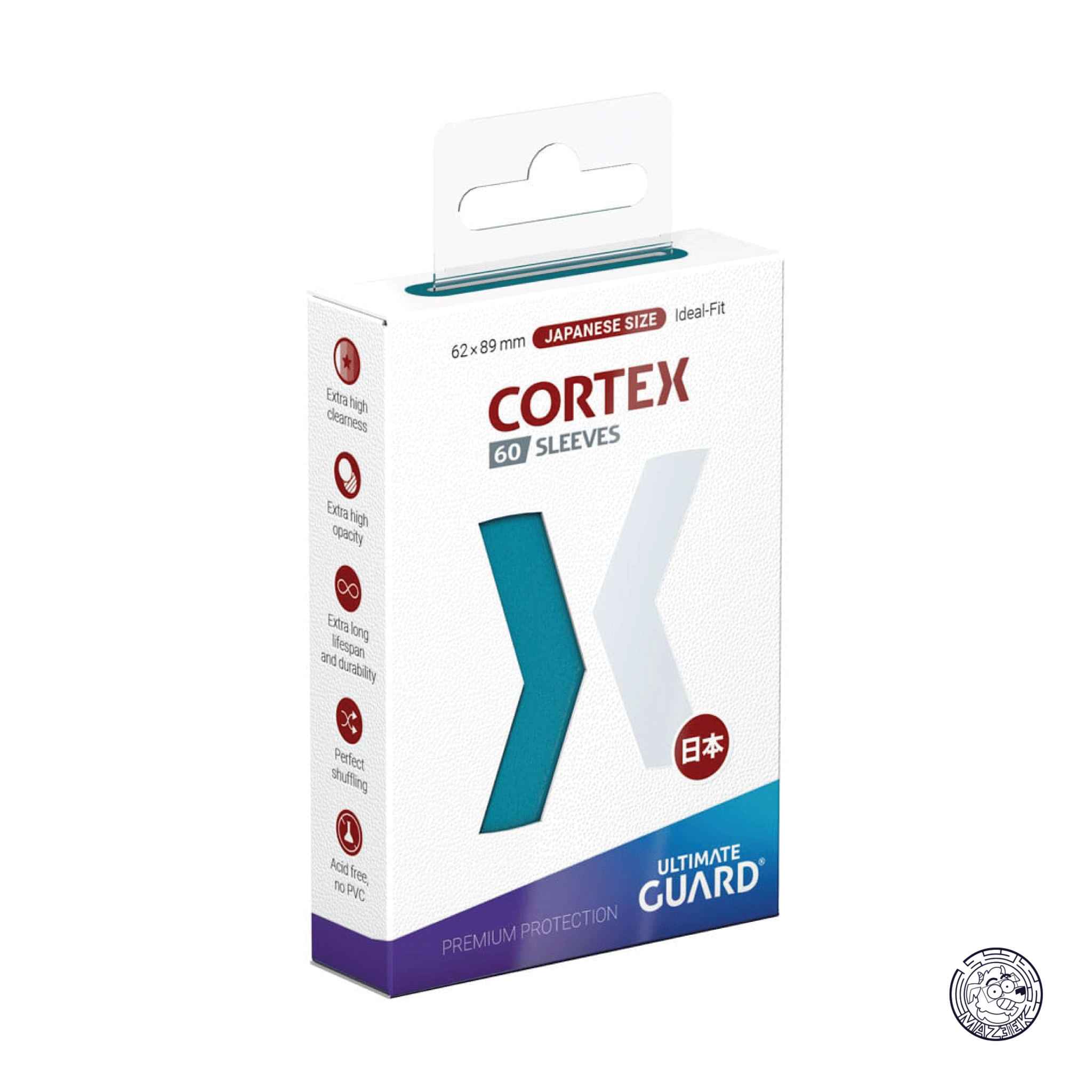Ultimate Guard - 60 Sleeves Cortex: Japanese Size 62x89 mm (Petrol)