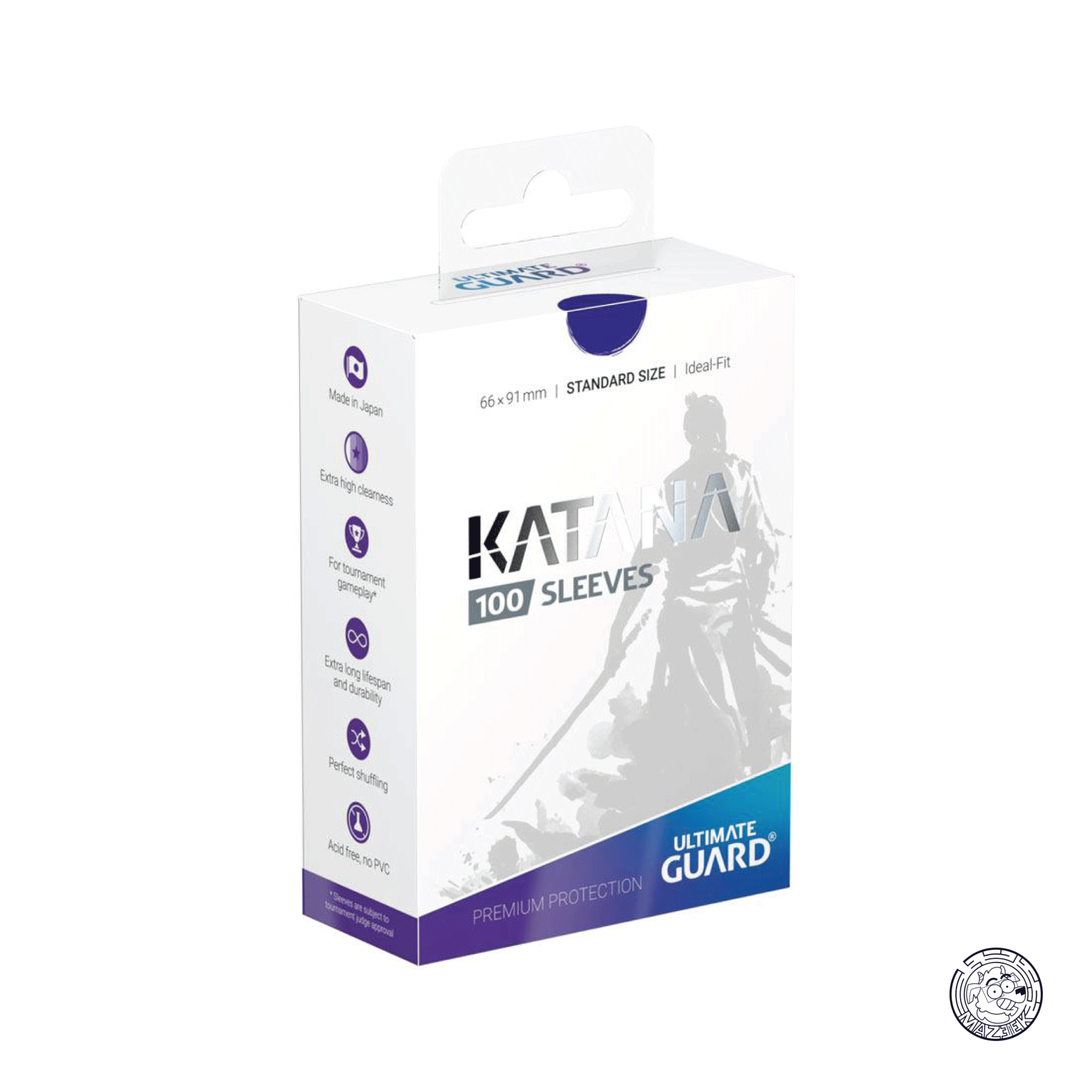 Ultimate Guard - 100 Sleeves Katana: Standard Size 66x91 mm (Blue)