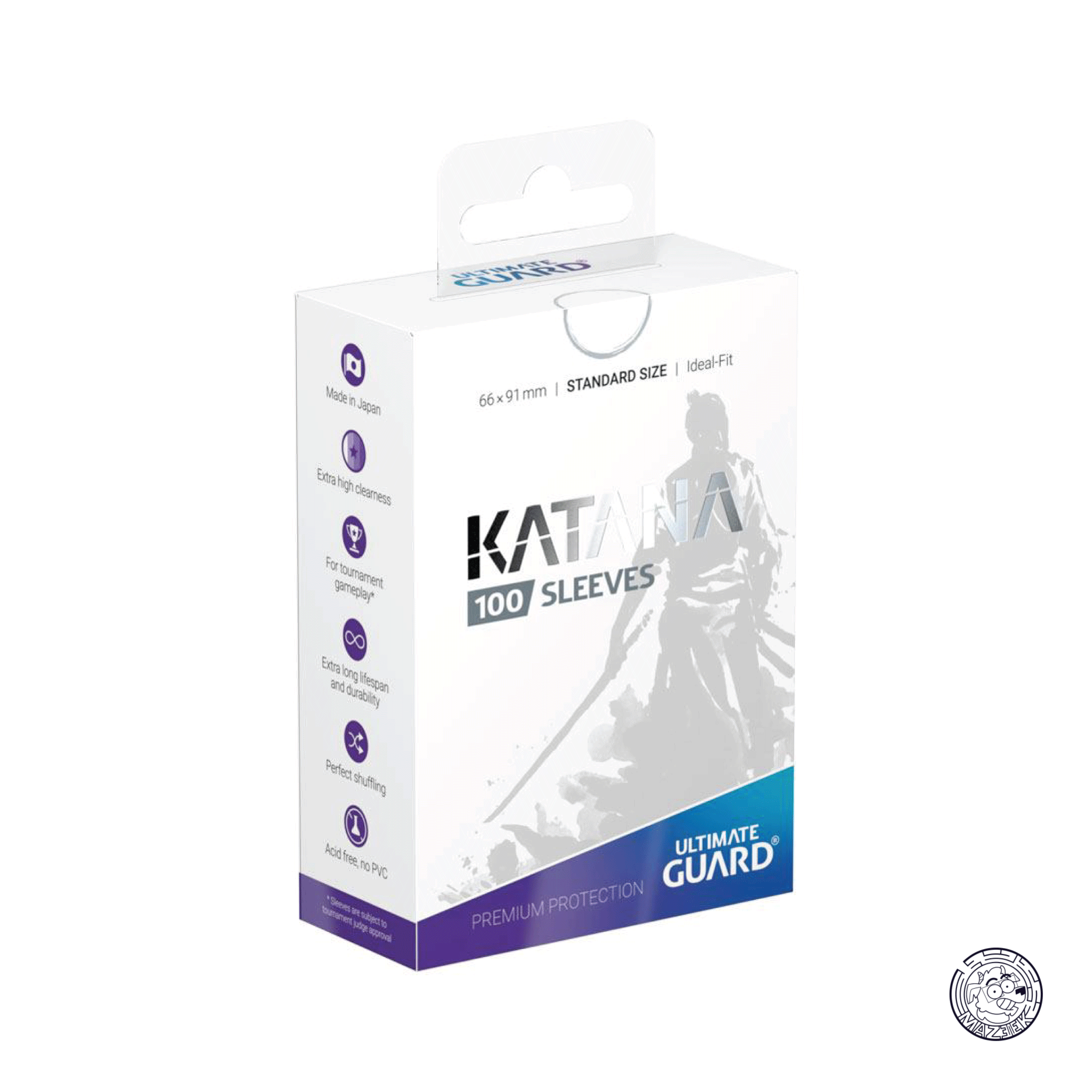 Ultimate Guard - 100 Sleeves Katana: Standard Size 66x91 mm (White)