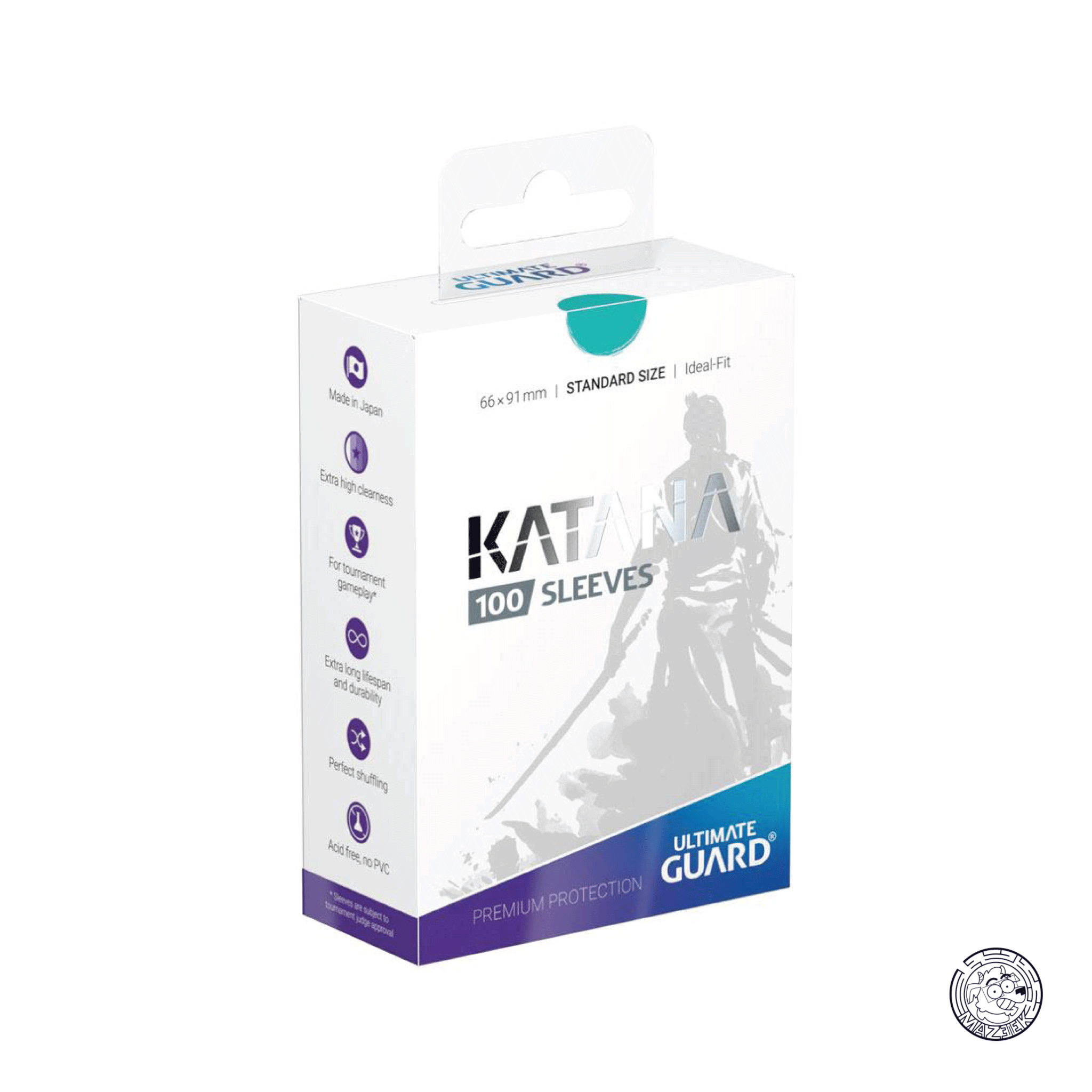 Ultimate Guard - 100 Sleeves Katana: Standard Size 66x91 mm (Turquoise)