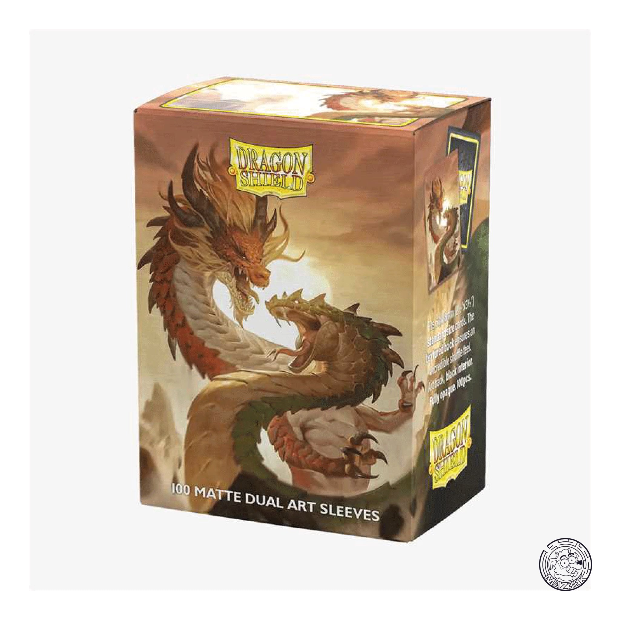 Dragon Shield - 100 Sleeves Matte: Standard Size 66,5x92,5 mm (Dual Art Wood Snake 2025)