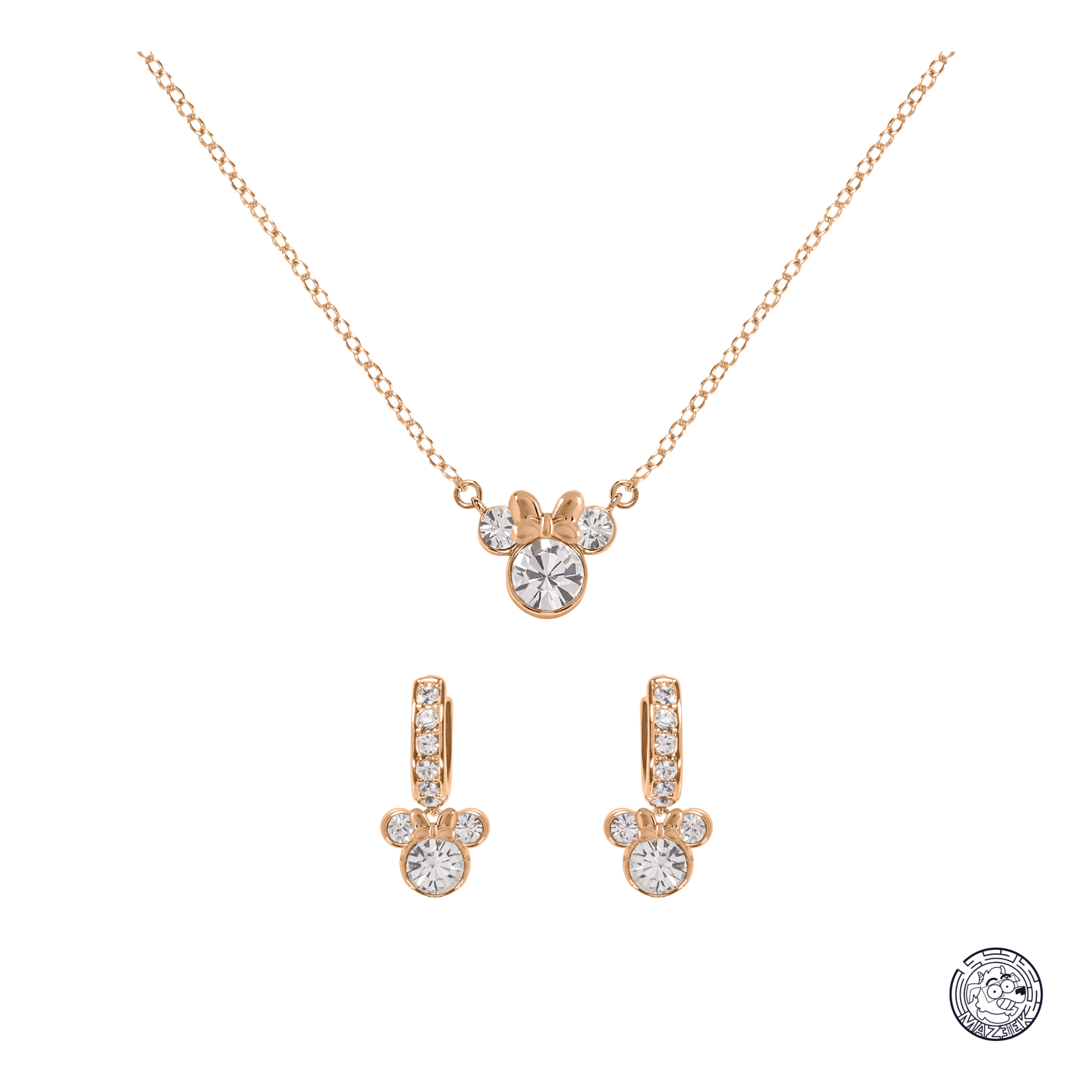 Gioielli - MINNIE -Mother & Daughter Set- Silver Brass Plated Necklace + Earrings