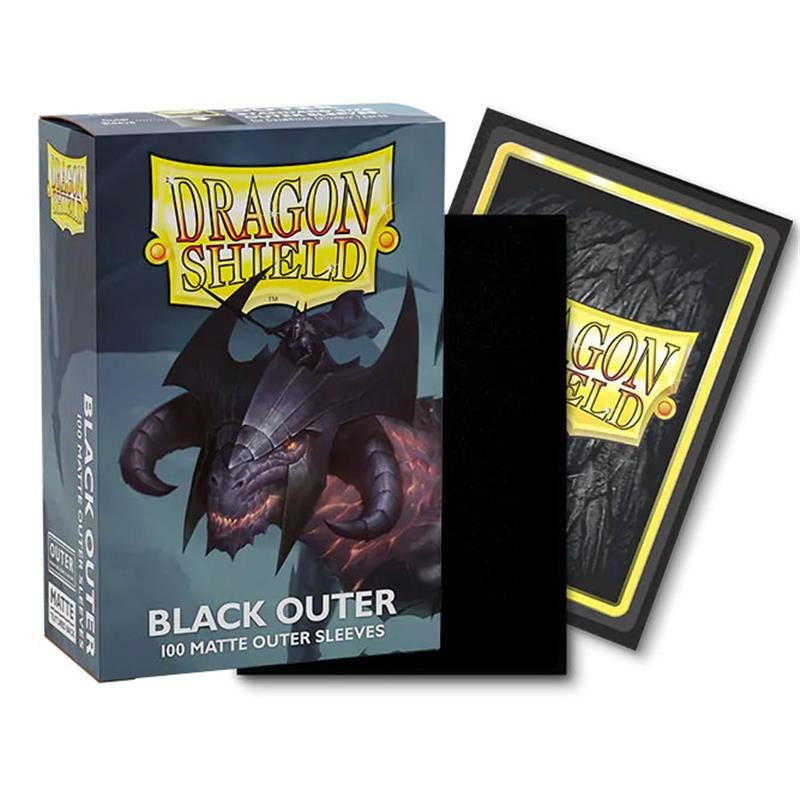 Dragon Shield - 100 Sleeves Matte Outer: Standard Size 69,5x95 mm (Black Outer)