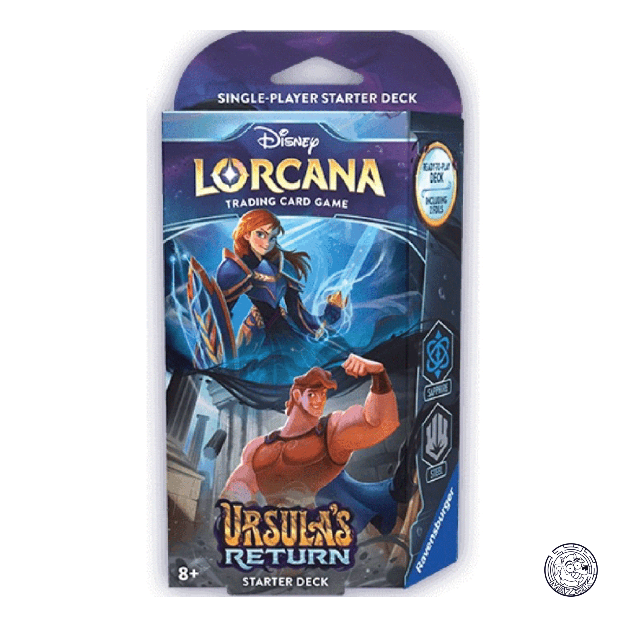 Lorcana! The Return of Ursula - Starter Deck - Anna and Hercules "Sapphire/Steel" ITA