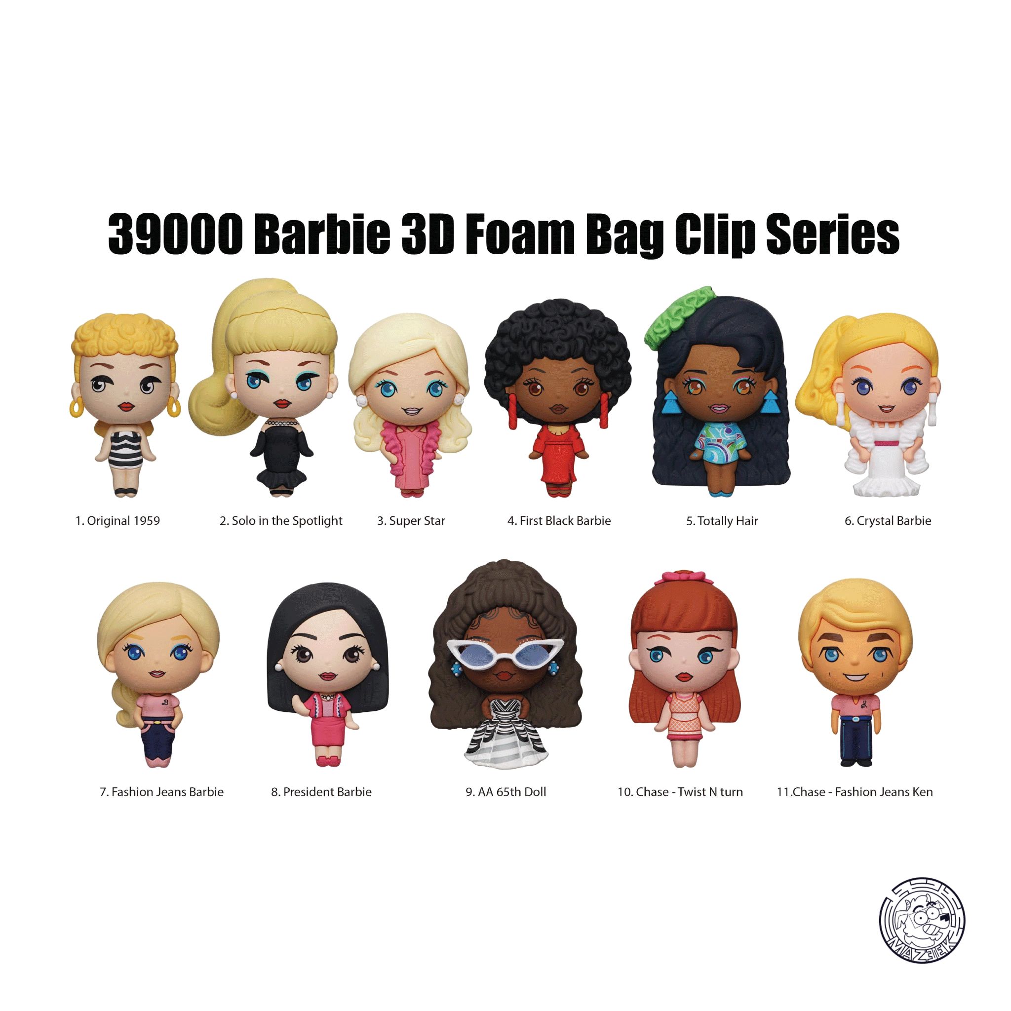 Figure! BARBIE - Series 1 - 3D Foam Bag Clip (random)