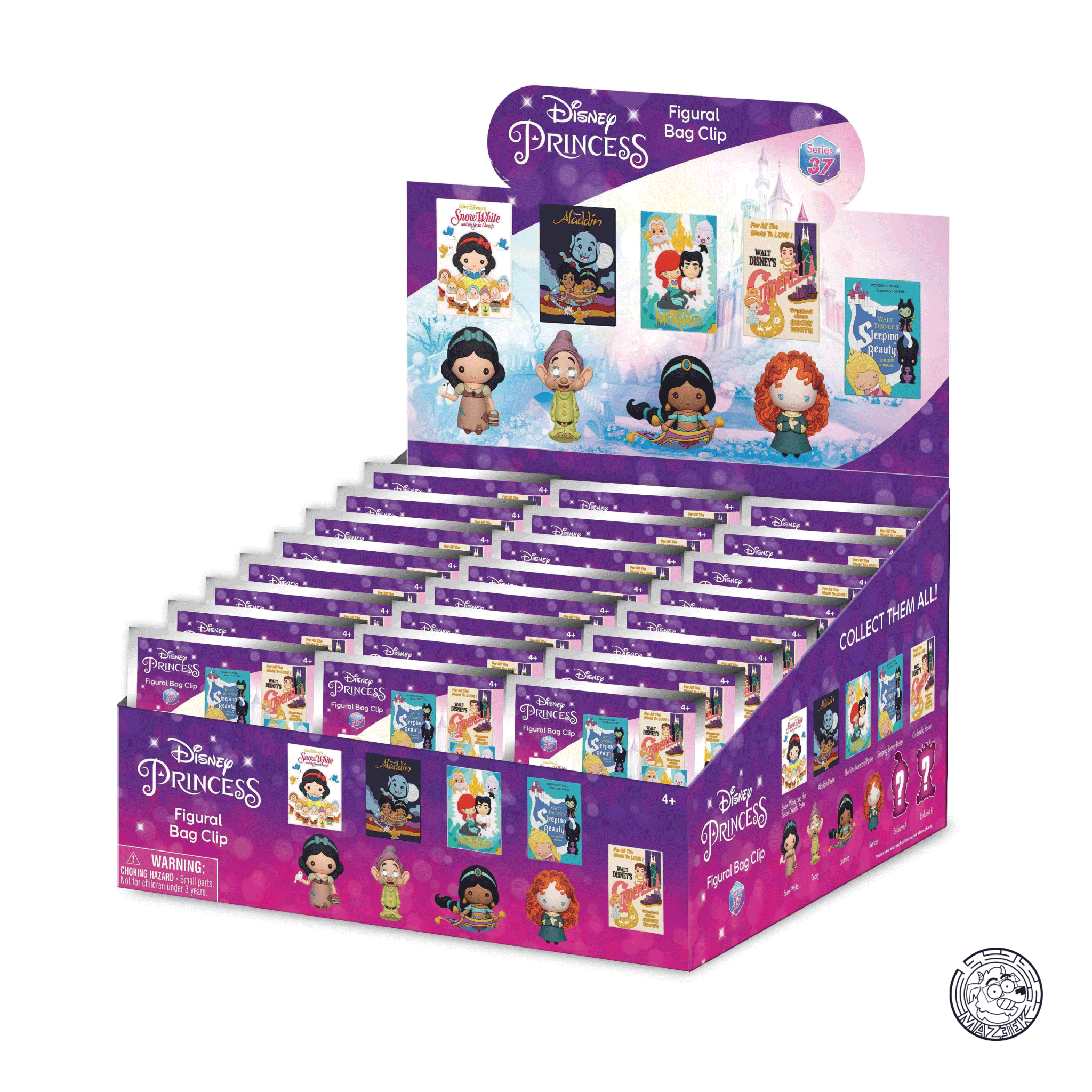 Figure! DISNEY PRINCESS - Series 37 - 3D Foam Bag Clip (random)