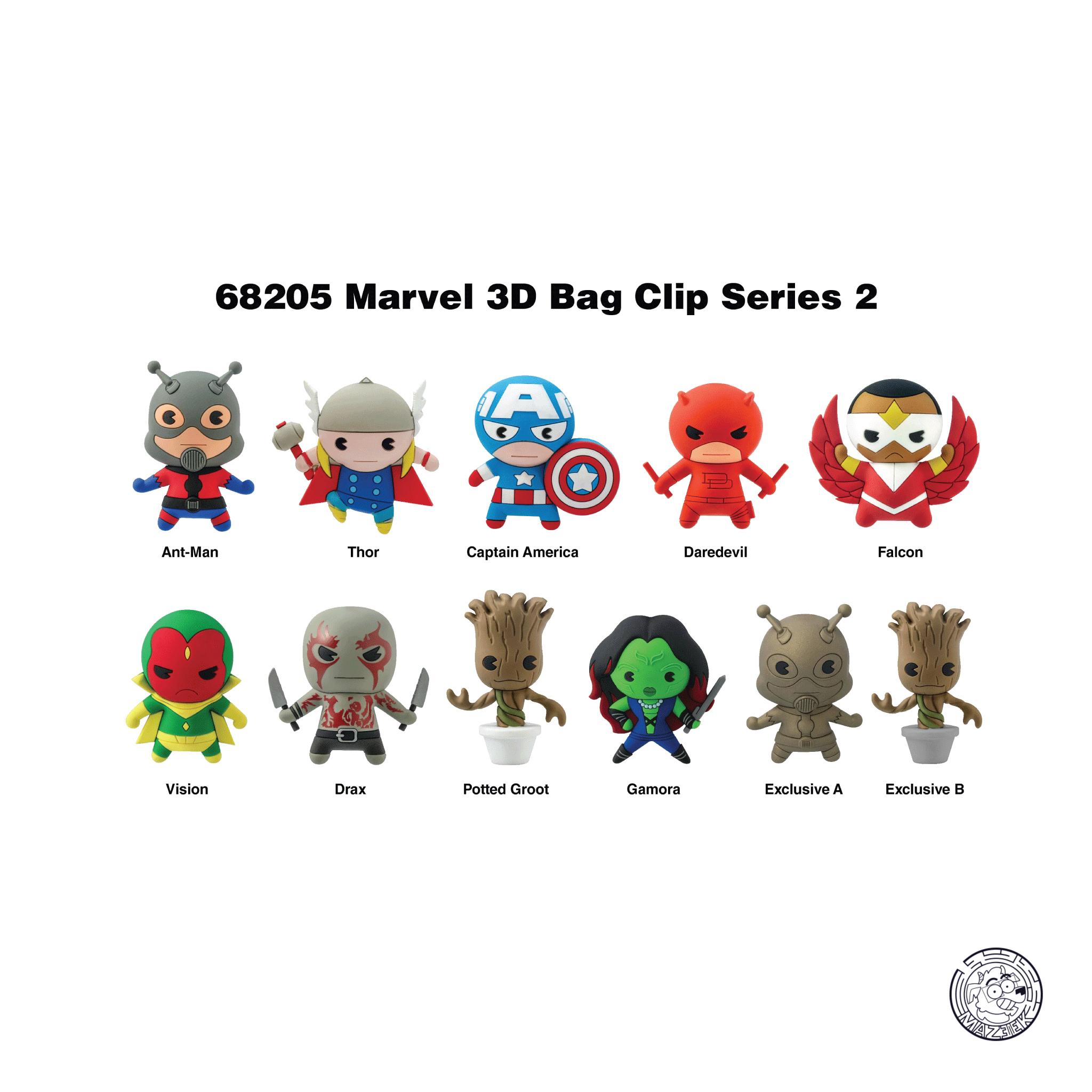 Figure! MARVEL - Series 2 - 3D Foam Bag Clip (random)