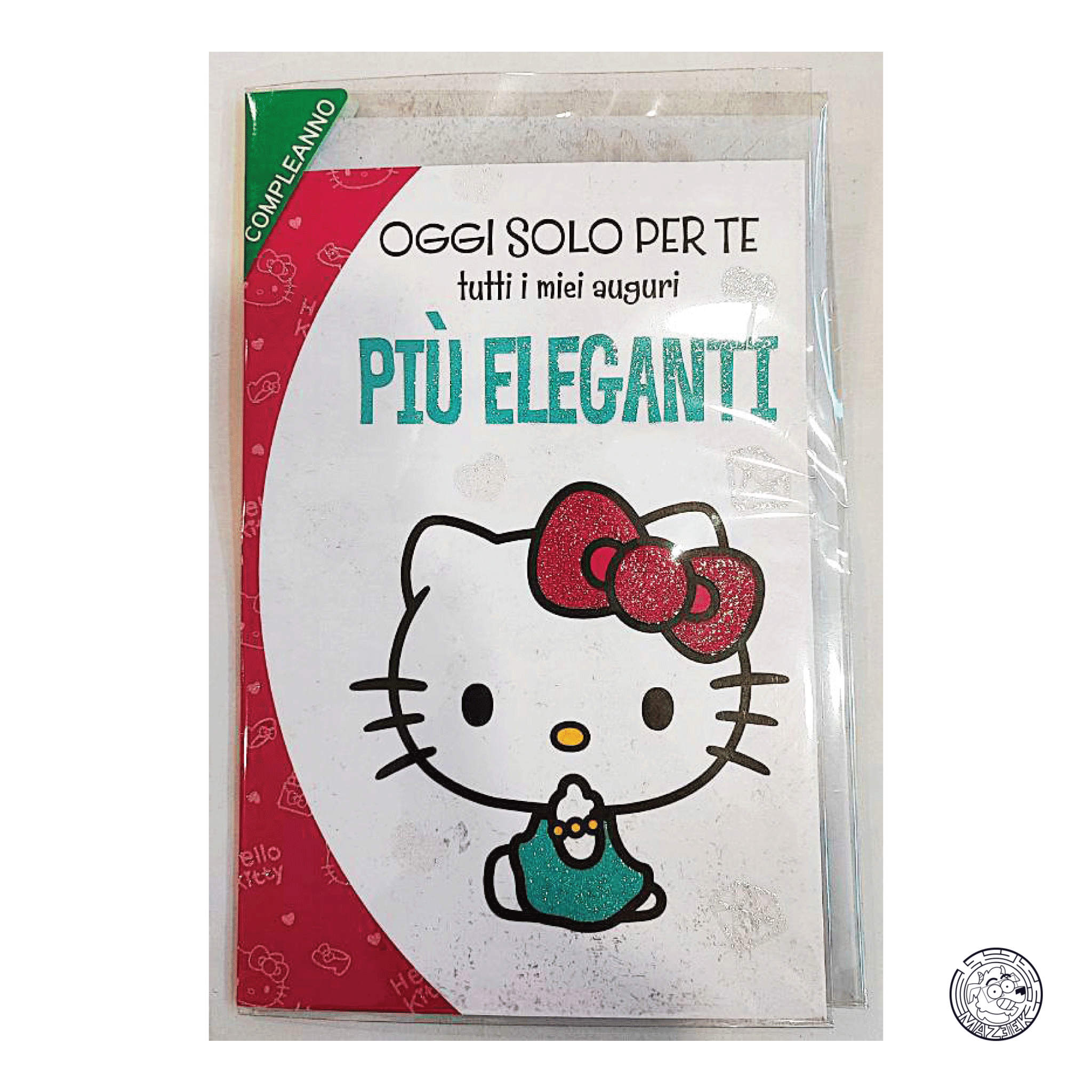 Bigliettino Regalo - Hello Kitty: Oggi solo per te tutti i miei Auguri più Eleganti