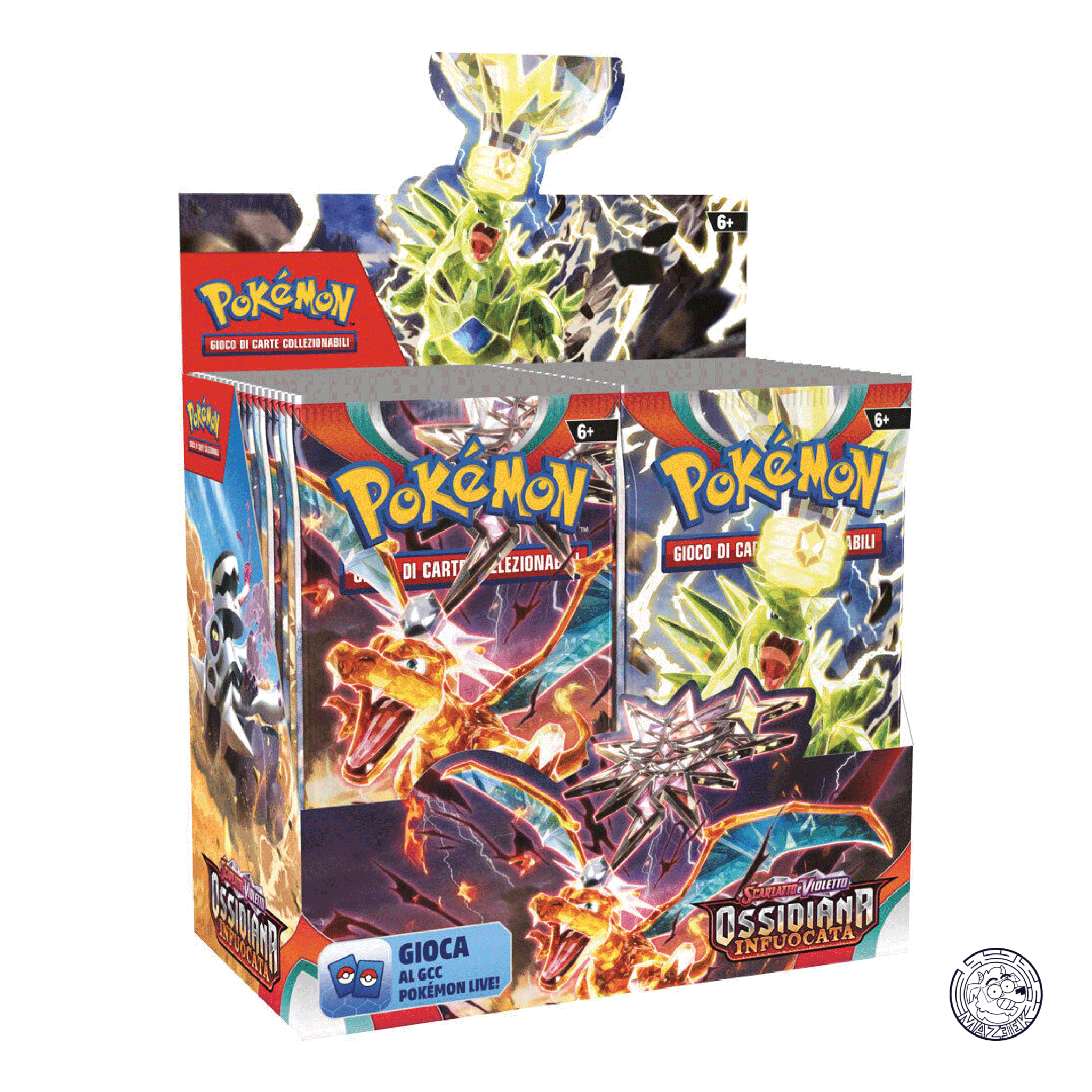 Pokemon! BOX: Scarlet and Violet - Fiery Obsidian (36 Packs) ITA