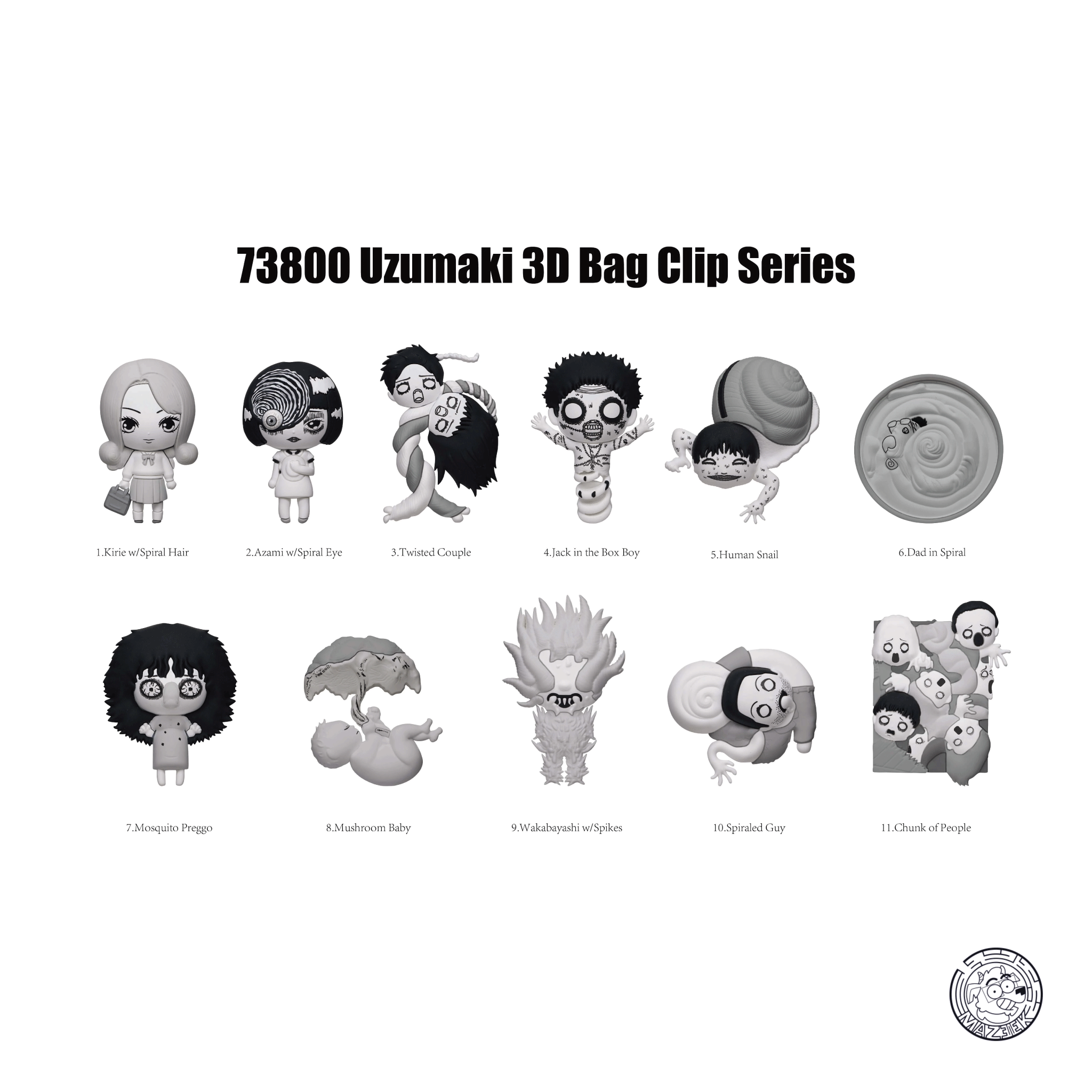 Figure! UZUMAKI - Series 1 - 3D Foam Bag Clip (random)