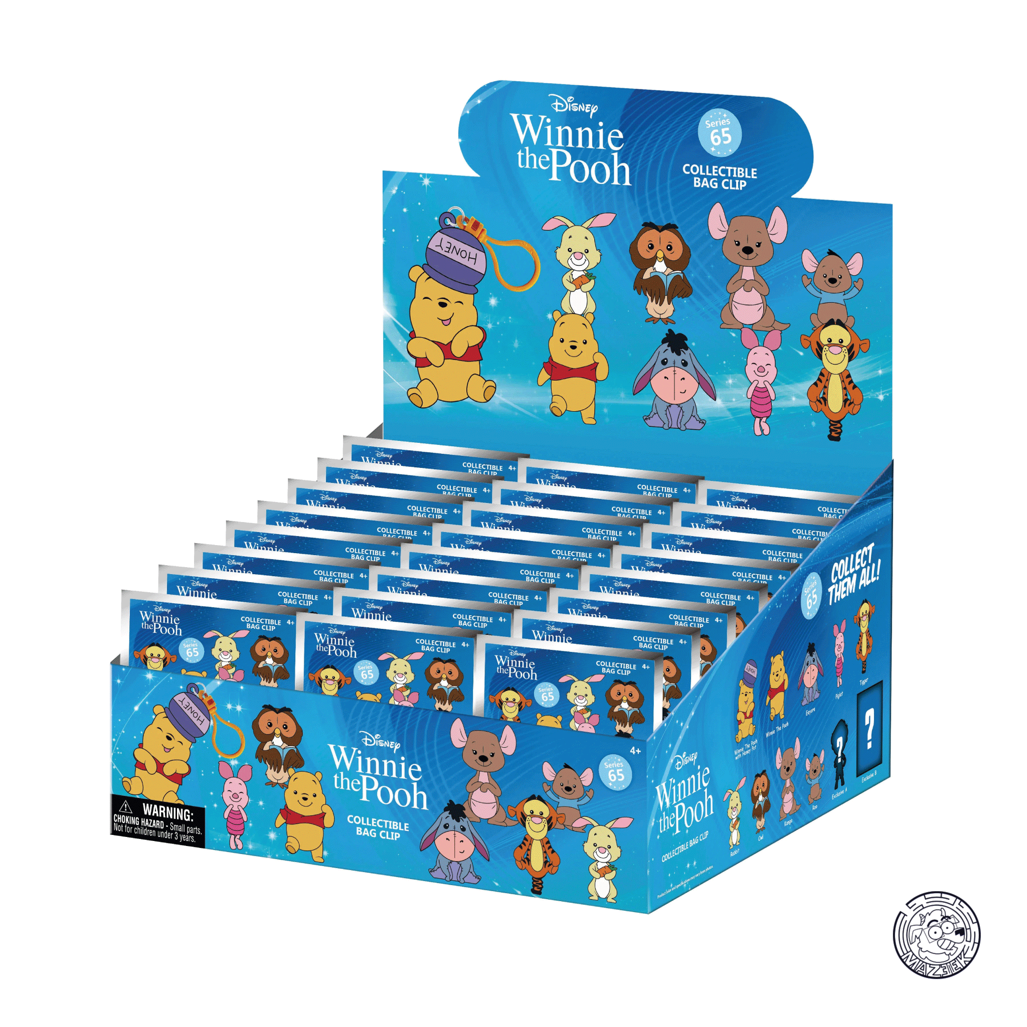 Figure! WINNIE THE POOH - Series 2 - 3D Foam Bag Clip (random)