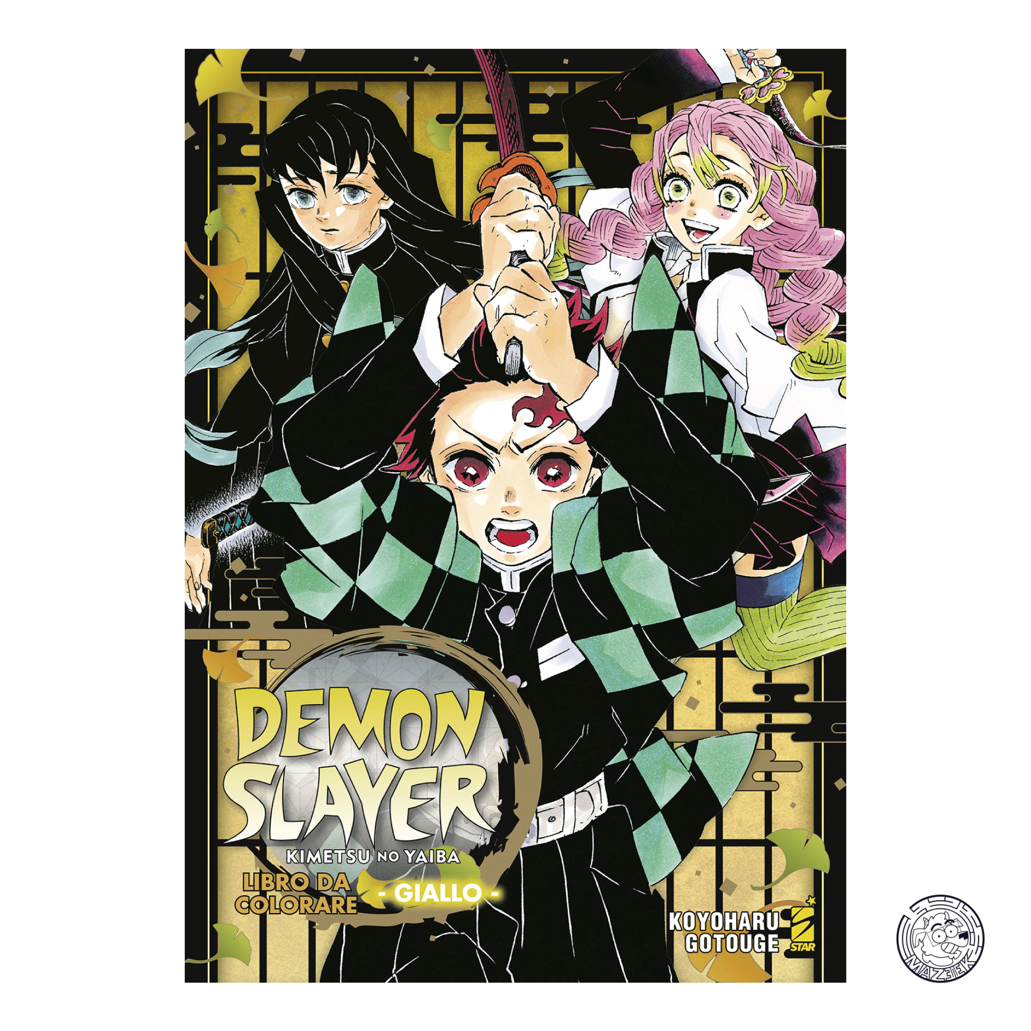 Demon Slayer – Kimetsu No Yaiba: Libro da Colorare Giallo