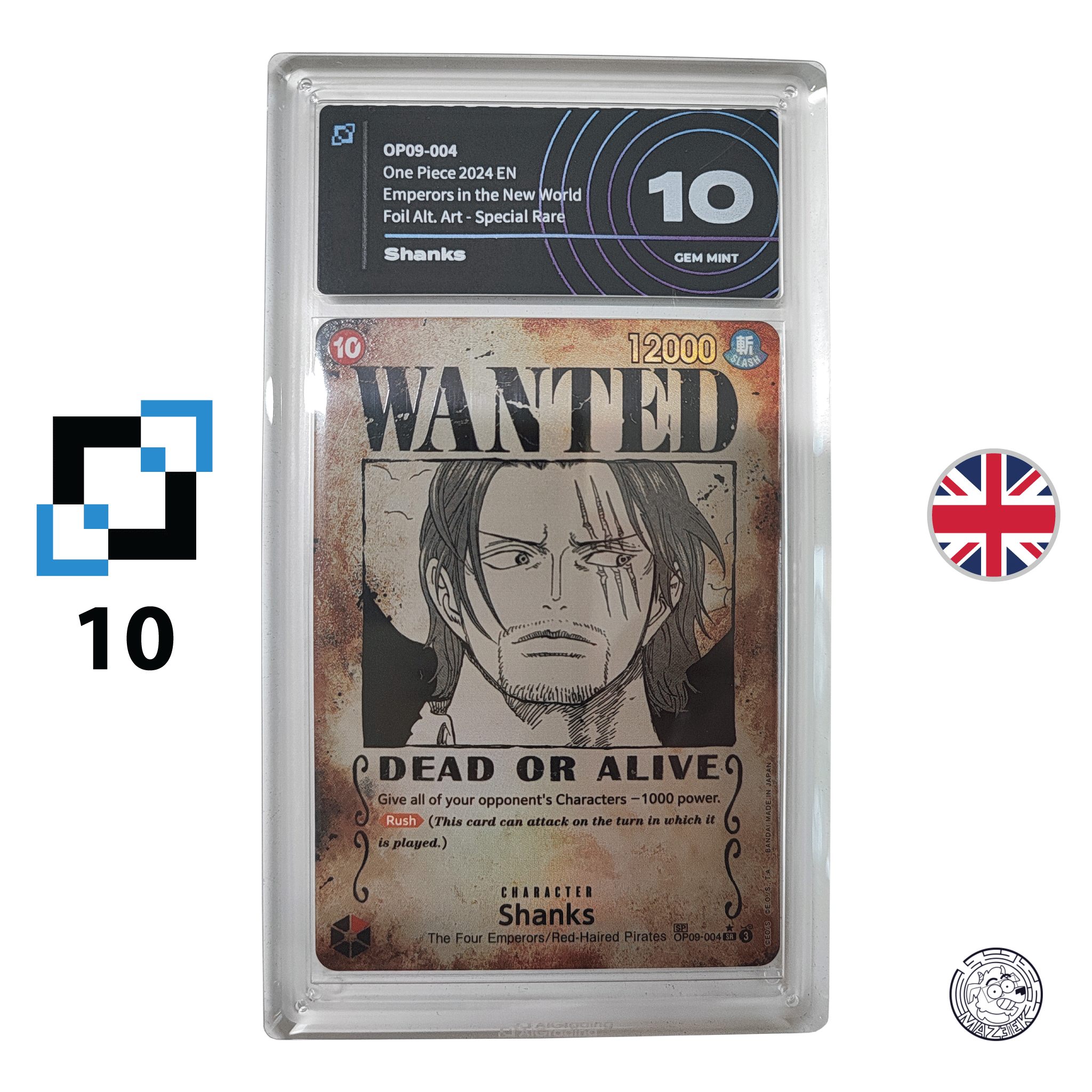 One Piece! Gradata Ai Grading - Shanks OP09-004 (10) ENG