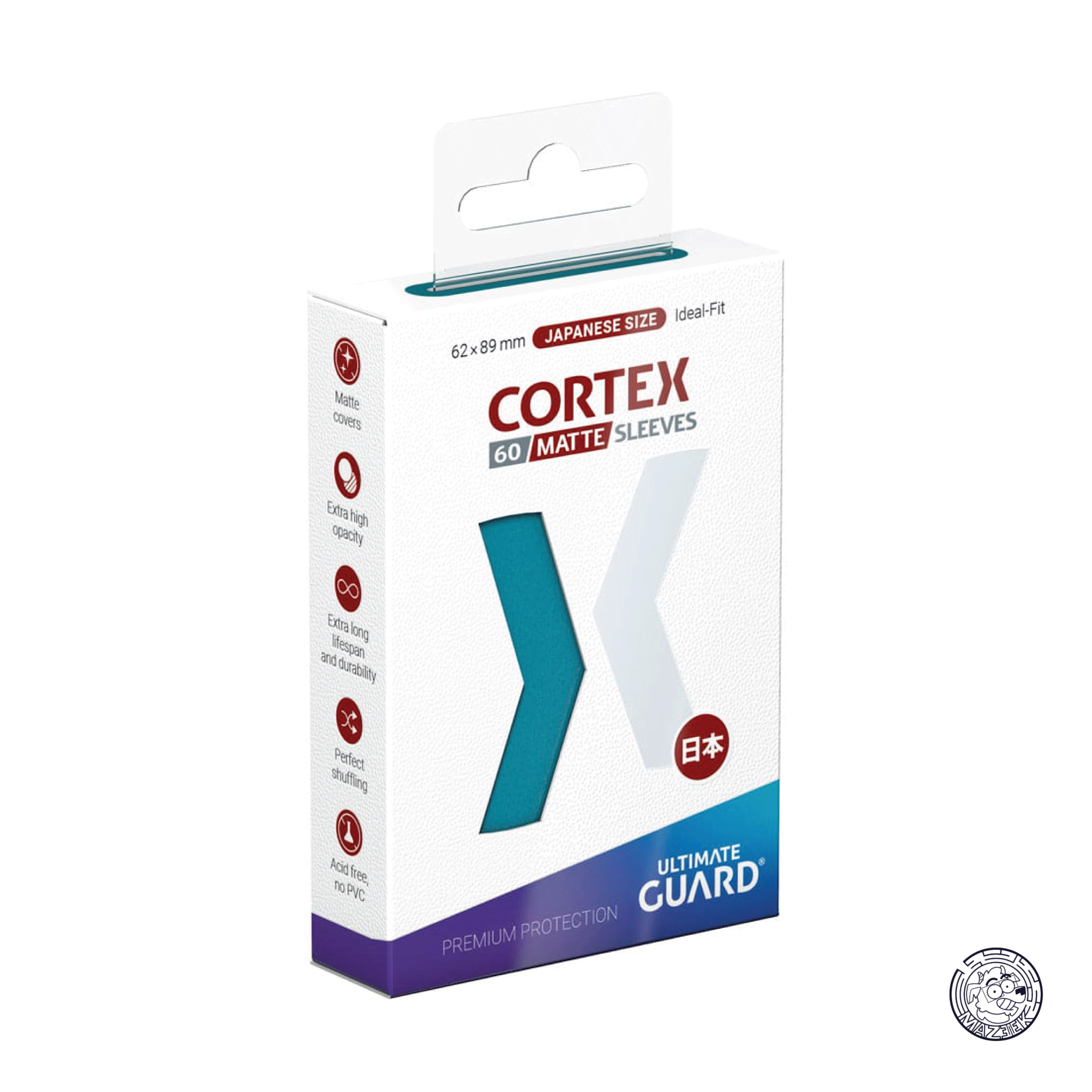 Ultimate Guard - 60 Sleeves Cortex Matte: Japanese Size 62x89 mm (Petrol)