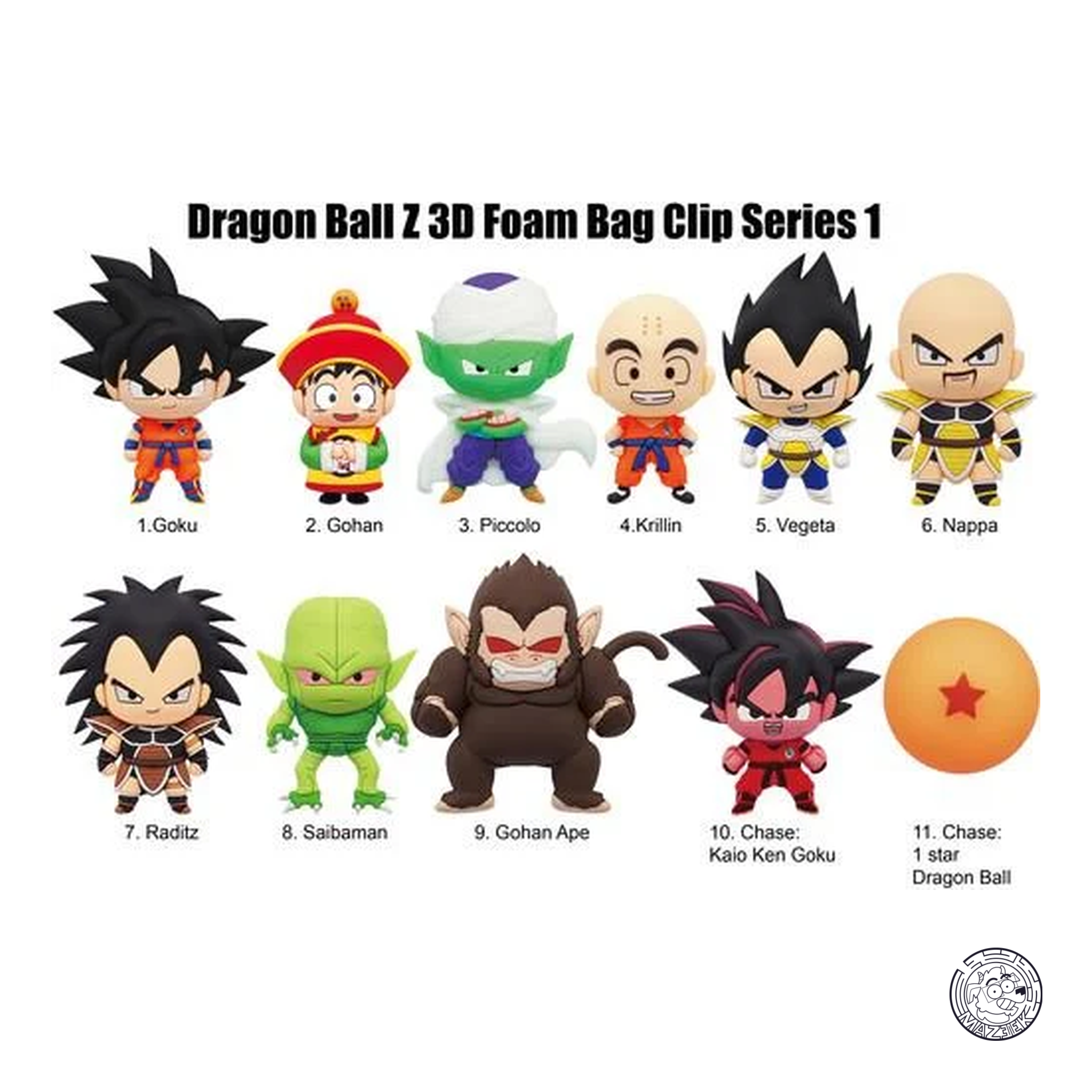 Bag Clip 3D Foam - Series 1 - Dragon Ball Z (1 pz. random)