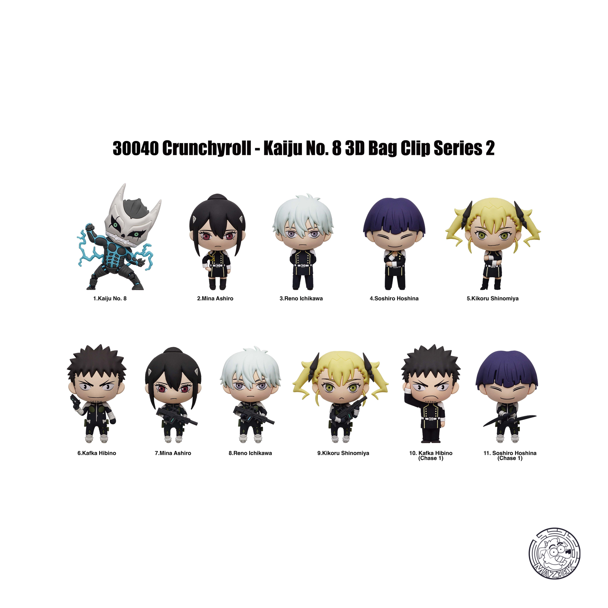 Bag Clip 3D Foam - Kaiju no.8 - Series 2 (1 pz. random)
