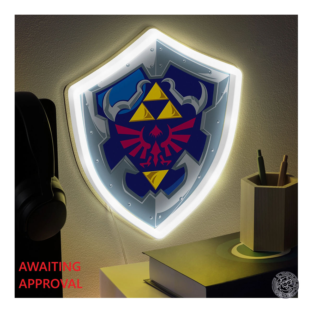 Lampada - The Legend of Zelda: Hylian Shield - Wall Mountable LED Neon Light