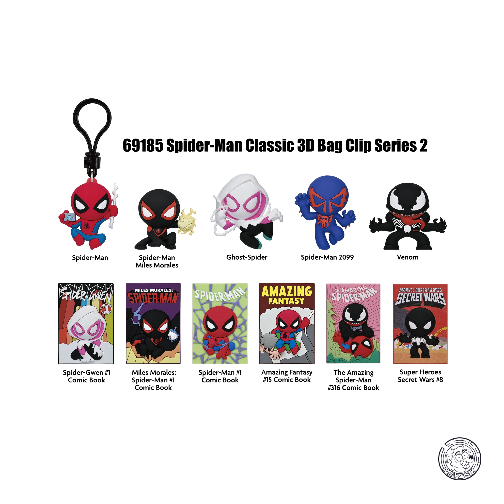 Bag Clip 3D Foam - Series 2 - Spider-man Classic (1 pz. random)