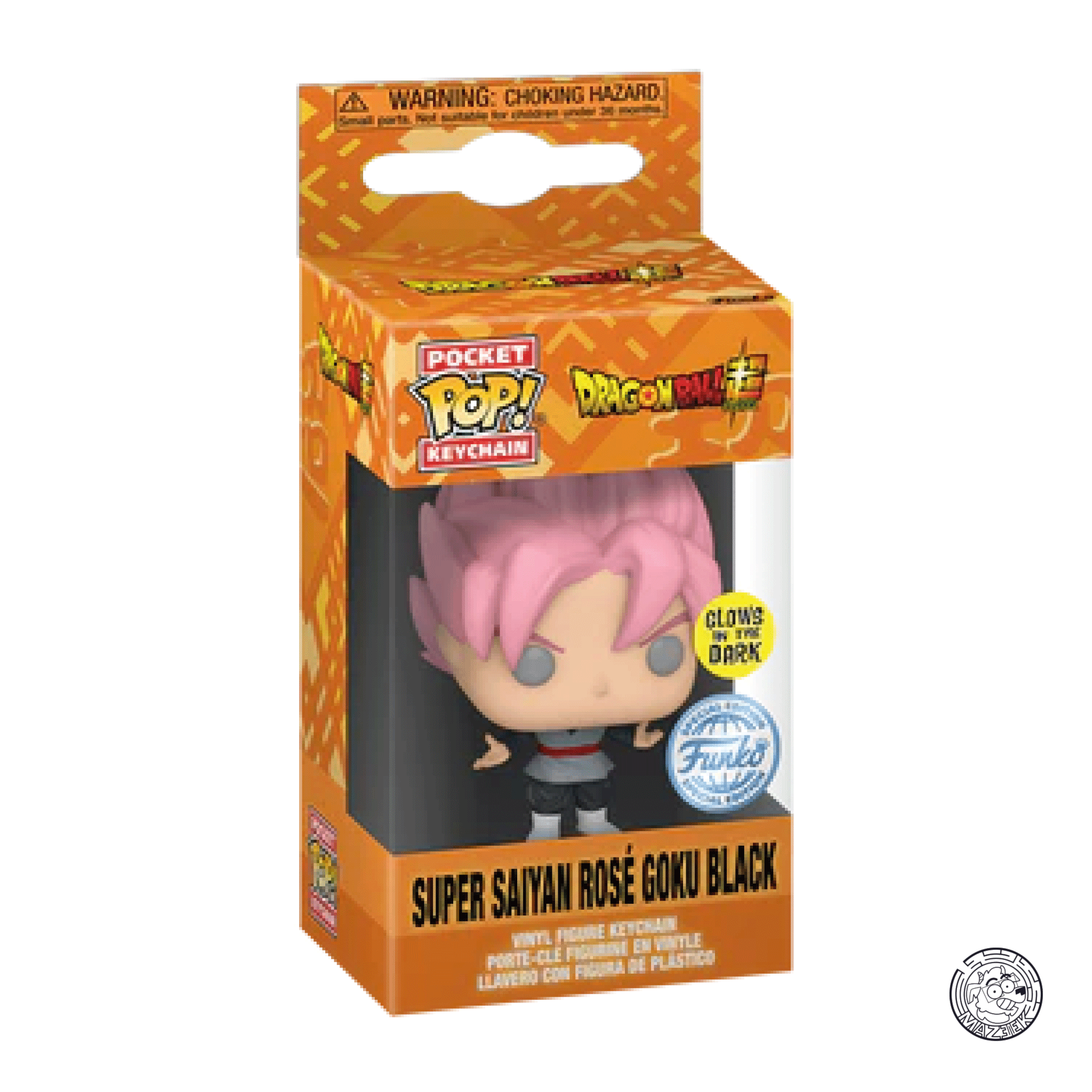 Pocket POP! Keychain Dragon Ball Super: Super Saiyan Rosè Goku Black (GITD)