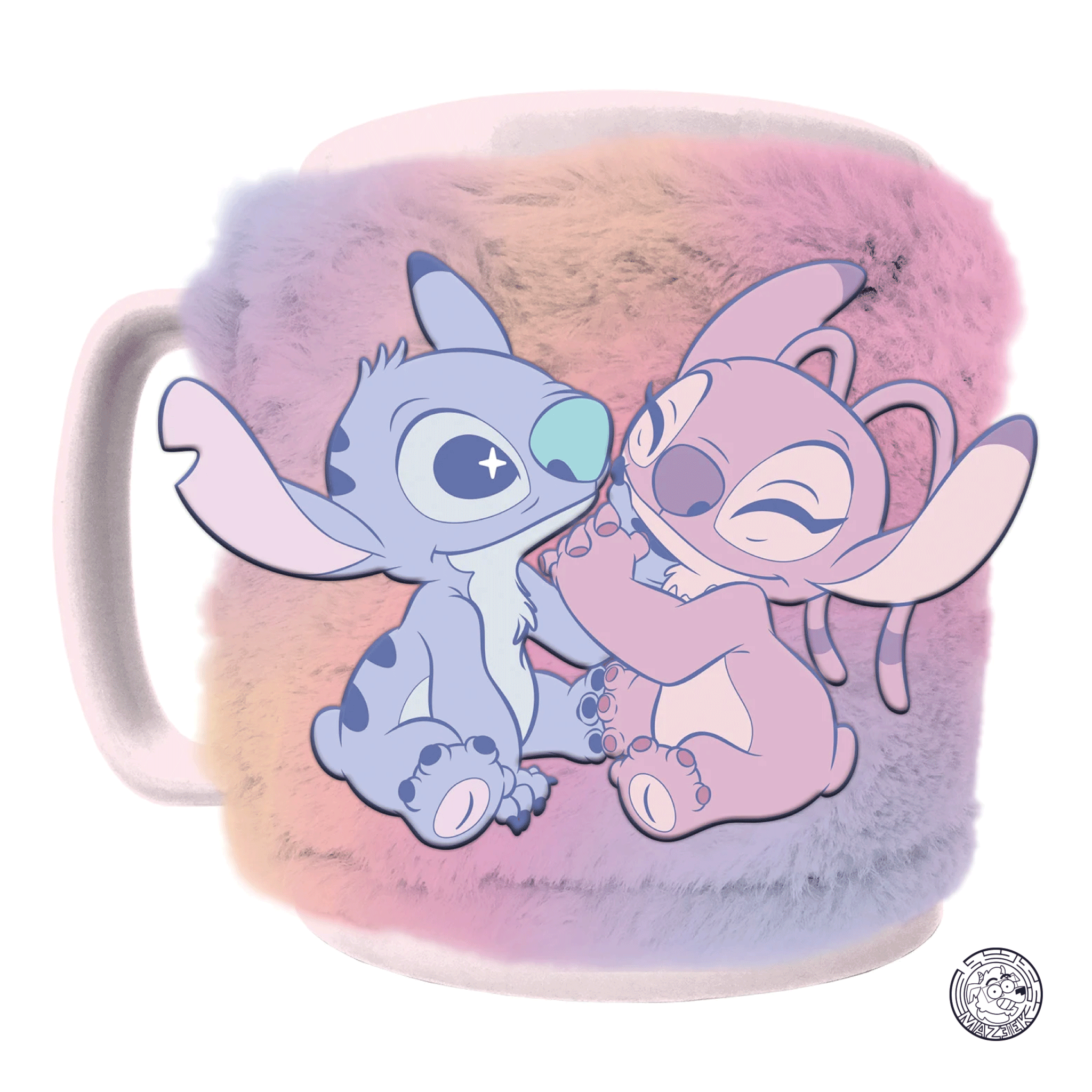 Tazza Fuzzy - Stitch: Stitch & Angel