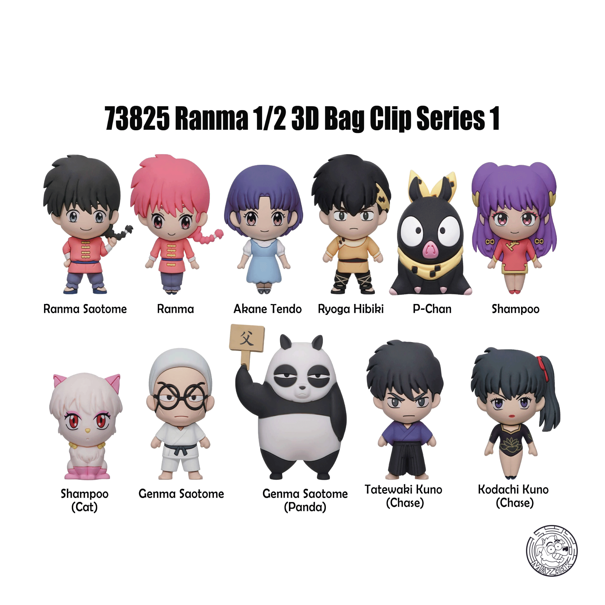 Figure! Ranma 1/2 - 3D Foam Bag Clip (random)